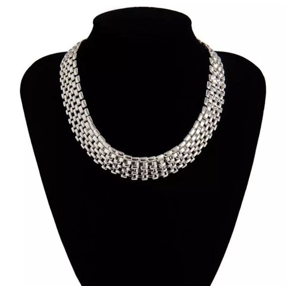 New Thick Chain Big Silver Color Necklace - Picture 2 of 9
